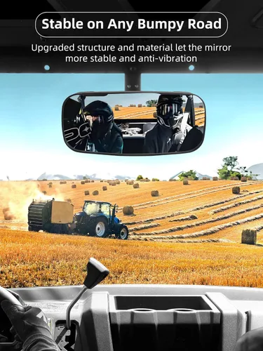 Miniatura 3 de ZIDIYORUO Polaris Ranger Espejo retrovisor, espejo retrovisor central HD para Polaris Ranger 500 570 900 XP 1000XP Crew 2017-2026, ajuste