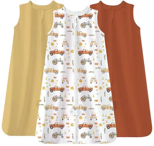 Miniatura 19 de TotAha Saco de dormir para bebés de 6 a 12 meses, paquete de 3, saco de dormir transpirable para bebé, niña, niño, manta usable con cremallera Azul