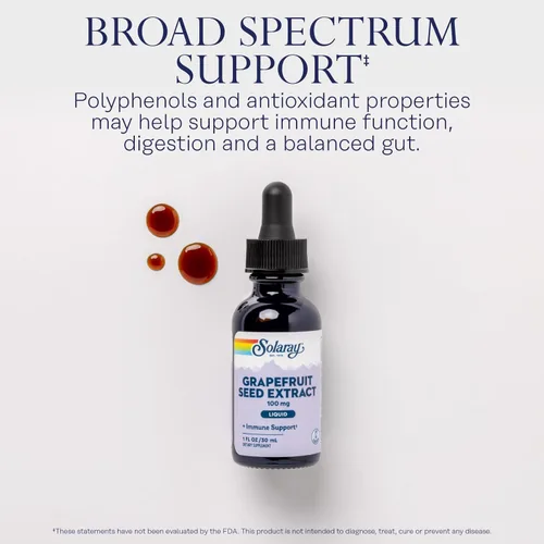 Miniatura 3 de SOLARAY Gotas de extracto de semilla de pomelo de 100 mg - Suplemento de apoyo para el bienestar - Prácticas gotas líquidas, garantía de devolución