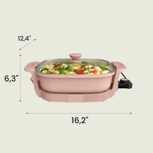 Miniatura 8 de bella Make & Take - Sartén eléctrica, utensilios de cocina Fits-anywhere™, revestimiento de cerámica EverGood™, temperatura ajustable y tapa