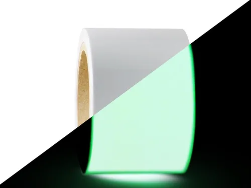 Miniatura 5 de T.R.U. PGD-6 Cinta que brilla en la oscuridad: 1/2 pulgada de ancho x 30 pies de largo (verde lima luminiscente). Verde - 6 Hrs.