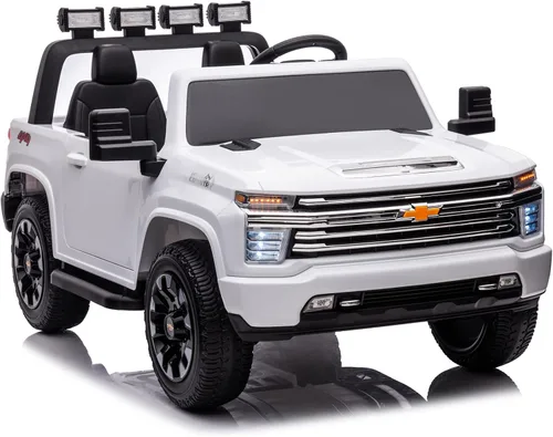 Miniatura 8 de NEWQIDA Coche eléctrico de 24 V para niños con control remoto, licencia Chevrolet Silverado HD, batería de 7ah, vehículo de juguete tipo Ride-on