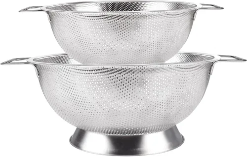 Miniatura 10 de Gulex Colador de acero inoxidable de 3 cuartos, colador para alimentos de cocina, apto para lavavajillas