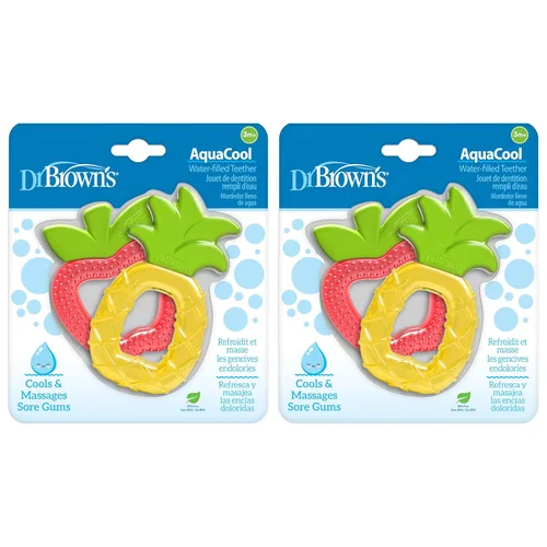 Miniatura 18 de Dr. Brown's AquaCool - Mordedor para bebé con agua, juguete refrescante para encías adoloridas, sabor manzana y piña, libre de BPA, para bebés de 3