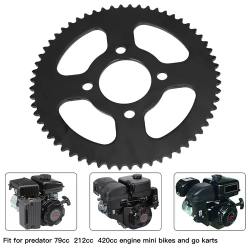 Miniatura 2 de YOXUFA Go Kart Sprocket 35 Cadenas 60 dientes Trasero Piñón de 2.008 in Diámetro para Predator 79cc 212cc 420cc Mini Bike Trike ATV Go Kart Cart