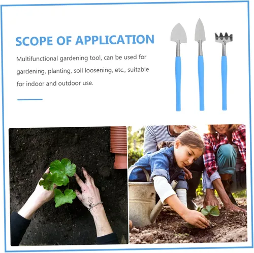 Miniatura 6 de 3 piezas de herramientas ergonómicas de jardinería para aflojar el suelo palas para facilitar el trasplante y fertilizar suministros de jardinería
