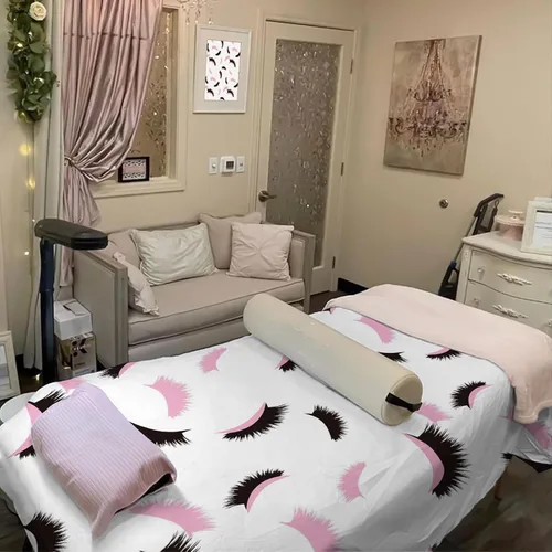 Miniatura 2 de Manta de pestañas para cama de pestañas, manta suave y preppy femenina para sofá, cama, decoración de habitación de pestañas, color rosa, regalo