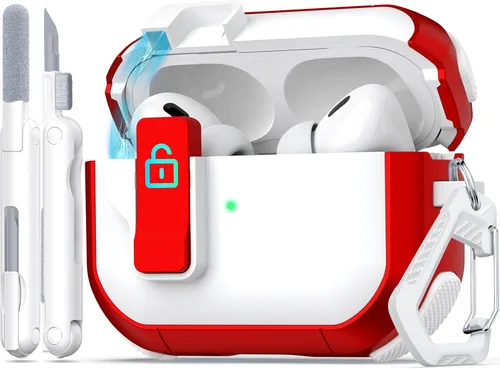 Miniatura 9 de Funda para AirPods de 4ª Generación, Diseño Transparente con Tapa Emergente Automática, Incluye Herramienta de Limpieza, Duradera y Resistente a