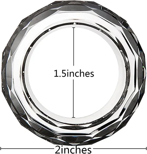 Miniatura 3 de Juego de 12 servilleteros de cristal, juego de 12 pulgadas, decoración de Navidad para mesa y fiesta de boda