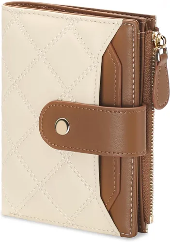 Miniatura 8 de SENDEFN - Carteras pequeñas para mujer, cartera compacta con bloqueo RFID, de cuero, plegable, con bolsillo para monedas y cierre, A-baby Azul