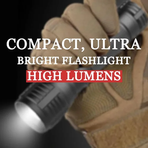 Miniatura 2 de Linterna LED de 3000 lúmenes, luz de flash zoomable, 3 modos, resistente al agua, linterna de mano, paquete de 2