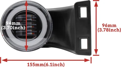 Miniatura 7 de Luces antiniebla LED con anillo de halo DRL para Dodge Ram 1500 2500 3500 94-02, reemplazo de faros antiniebla de conducción de parachoques