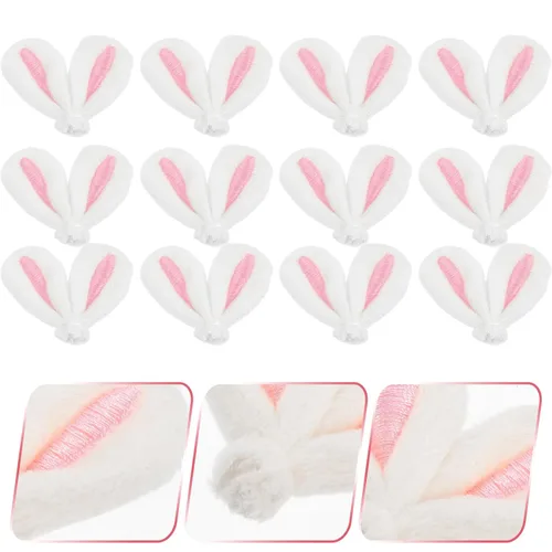 Miniatura 8 de Amosfun 20 piezas de accesorios de horquilla de orejas de conejo, mini pinzas para orejas de conejo, accesorios de bricolaje para mujeres y niñas