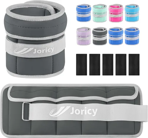 Miniatura 13 de Pesas de tobillo ajustables para mujeres y hombres, un par de pesas de 1-3/4/5/6/8/10/20 libras con bolsas de arena extraíbles y ajuste seguro