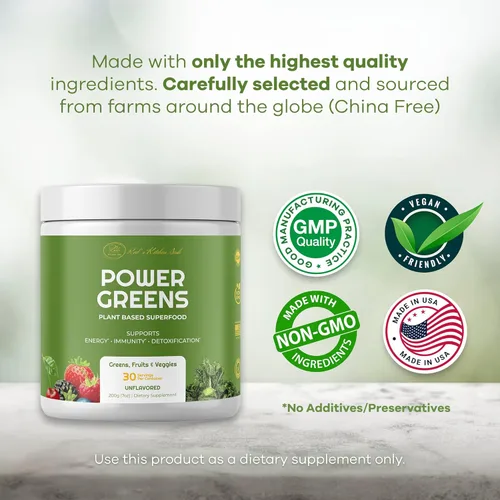 Miniatura 3 de Red's Kitchen Sink Power Greens Powder - Polvo de superalimento de verduras diarias, mezcla de bebidas con frutas y verduras de hojas verdes