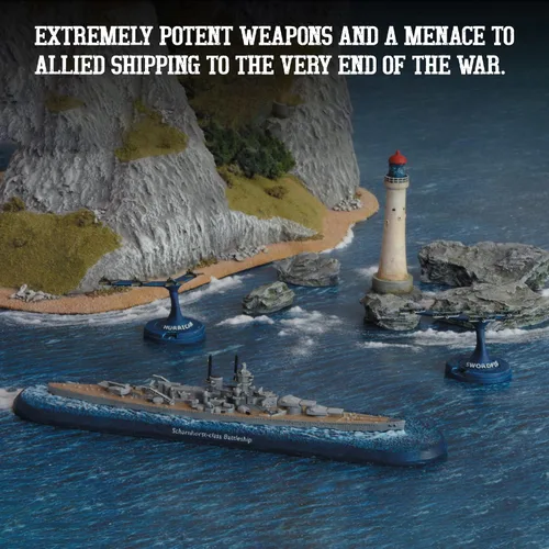 Miniatura 3 de Wargames Delivered Victoria en el mar Kriegsmarine Fleet, Battleship Game. Modelo de acorazado miniatura de la Segunda Guerra Mundial, portaaviones