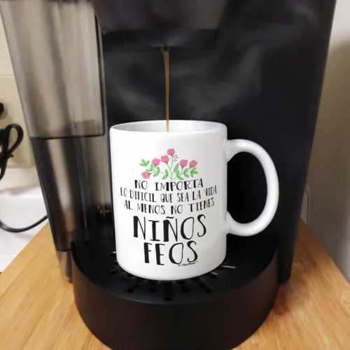 Miniatura 5 de Regalos para mamá papá Al Menos No Tienes Ninos Feos Mamá Hija Papá Hijo Regalos Taza de Café Taza de Té Blanco