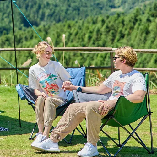 Miniatura 10 de Portal 32" Oversized Camping Chair, Foldable Heavy Duty 350 lb Padded Ergonomic Seat for Big & Tall Adults, Pinch-Free Extra Wide Design Featuring