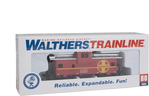 Miniatura 5 de Walthers Trainline HO Scale Model Atchison, Topeka & Santa Fe Vision Caboose, modelo: 931-1503