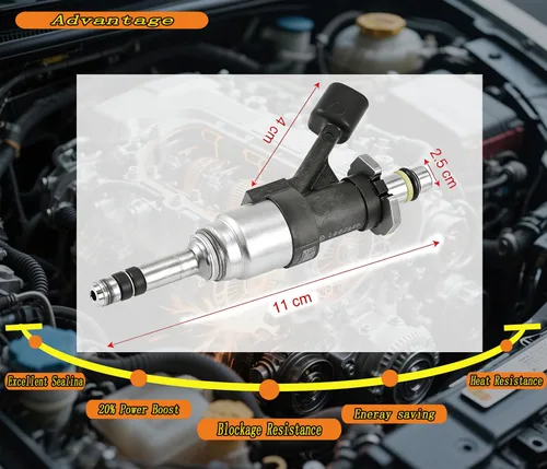 Miniatura 7 de Juego de 8 piezas de inyectores de combustible OEM FJ1217 12668390 2014-2018 de reemplazo para Chevrolet Chevy Silverado 1500 2500 Tahoe Suburban