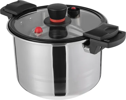 Olla a presión de 7.4Qt Olla de presión de acero inoxidable 60Kpa Tanque de presión de calentamiento Canner con válvula de presión para estufa de