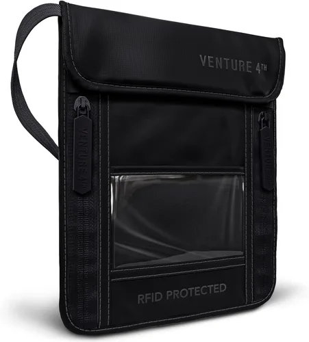 Miniatura 67 de Venture 4th bolsa de cuello de viaje con traba RFID, gris), V4-01-NP-GR