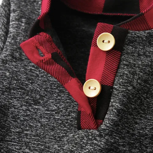 Miniatura 3 de Conjunto de 3 piezas de ropa de bebé recién nacido con estampado de manga larga + pantalones + sombrero