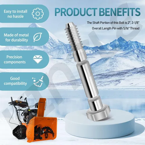 Miniatura 7 de 51001500 - Tornillos y tuercas de cizalla para soplador de nieve de 5/16 pulgadas, compatibles con soplador de nieve Ariens 510015 51001500 AM122156