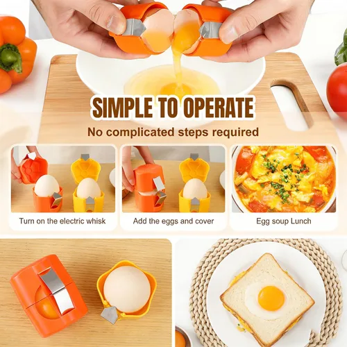 Miniatura 6 de 2 abridores de cáscaras de huevo, herramienta multifuncional para galletas de huevos de acero inoxidable 304, accesorio de cocina de mano para Rosa
