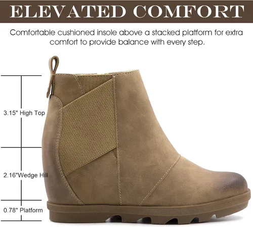 Miniatura 2 de Athlefit Botas de cuña cómodas para mujer