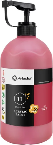 Miniatura 26 de Artecho Juego de pintura acrílica de 12 colores en envases grandes (500ml/17oz), pintura para manualidades artísticas para suministros de arte