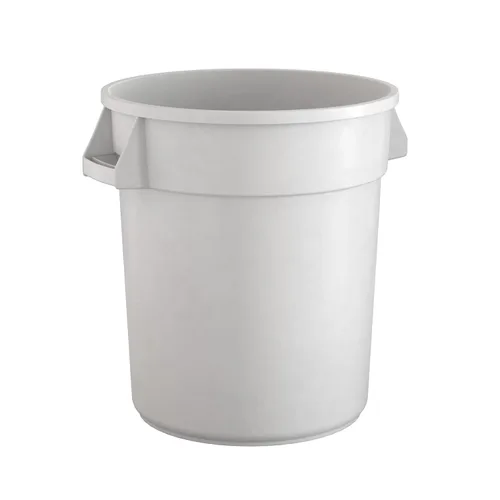 Miniatura 24 de Bote de basura comercial redondo gris de 32 galones con tapa y carrito