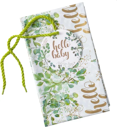 Miniatura 7 de WRAPAHOLIC Bolsa de regalo de plástico neutro extra grande de 56 pulgadas para bebé, hojas de eucalipto, bolsa de bicicleta jumbo para regalos