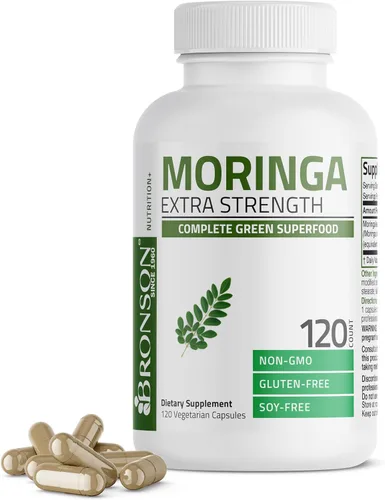 Miniatura 8 de Bronson Moringa Cápsulas extra fuertes Moringa Oleifera en polvo, 60