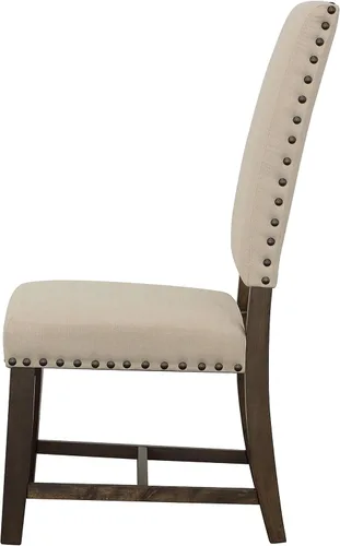 Miniatura 7 de Coaster Home Furnishings Twain 109143 - Silla auxiliar tapizada para comedor, color beige (juego de 2)