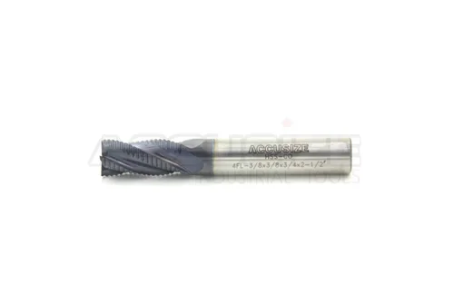 Miniatura 6 de Accusize Industrial Tools Diente fino M42 8% cobalto Tialn desbaste molino de extremo, 1 '' de diámetro, 1 '' diámetro del vástago, 2 '' longitud