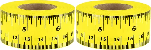 Miniatura 9 de ChromaLabel Cinta métrica adhesiva de 12 pulgadas, cinta métrica plana para carpintería, oficina y regla escolar, cinta métrica blanca Blanco