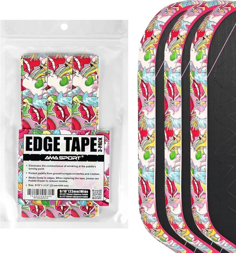 Miniatura 60 de PICKLETECH Pickleball Edge Guard Tape – Pink Unicorn Pattern Edge Tape for Pickleball Paddle - Fit Perfectly Curved Edge - No Wrinkling Sonrisa verde
