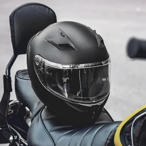 Miniatura 2 de GDM Casco de motocicleta de cara completa, certificado DOT, compatible con Bluetooth, sistema de 4 rejillas de ventilación