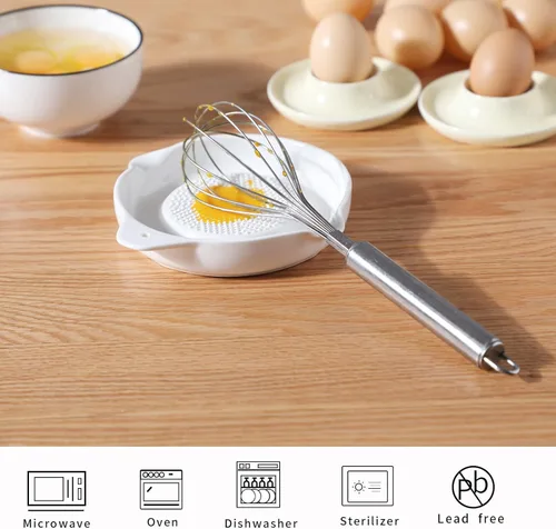 Miniatura 6 de Rallador de cerámica para jengibre, ajo, cebolla, queso, limón, chocolate, verduras y frutas para cocina, juego de 2, color blanco