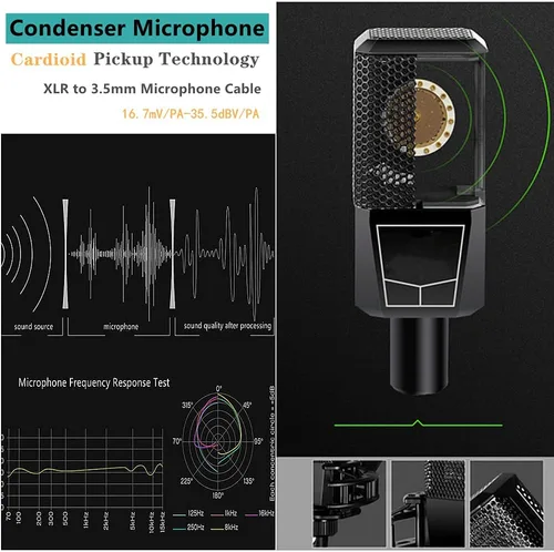 Miniatura 2 de sktome Tablero de efectos de sonido K300, paquete de equipo de podcast para 2, paquete de micrófono de podcast con cambiador de voz, múltiples