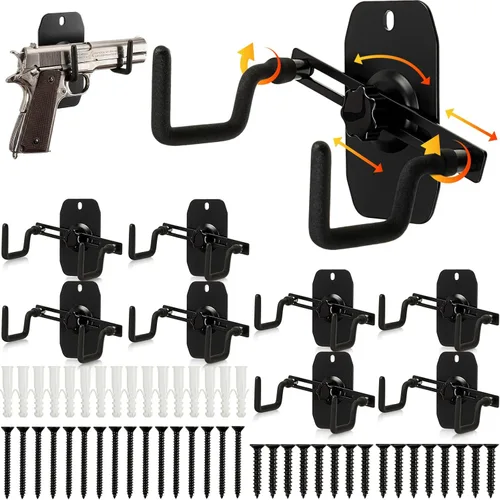 Miniatura 9 de Yaocom 10 piezas de soporte de exhibición de pistola para pistolas de interior para pistolas para pistolas para cajas fuertes, armarios y veteranos
