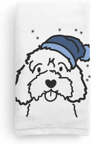 Miniatura 17 de Inkopious Gorro de invierno Airedale Terrier Toalla de mano decorativa - Decoración navideña para el hogar
