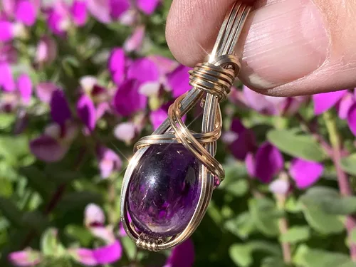 Miniatura 8 de Colgante de cristal de cuarzo rosa de 14 quilates, calidad AAA relleno de oro, varita de corazón, reiki Energy Romance, con elegante caja de regalo