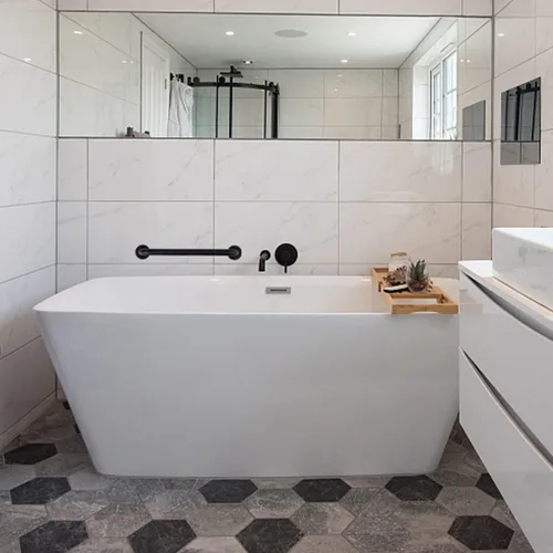 Miniatura 8 de supregear Barra de agarre para baño, 16 pulgadas, antideslizante, acero inoxidable 201, barra de seguridad para baño, barandilla negra aceitada