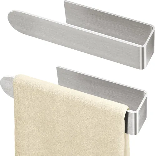 Miniatura 10 de Toallero de mano, toallero autoadhesivo para montaje en pared de baño, barra de toalla de mano cuadrada de 8 pulgadas para armario de cocina, RV