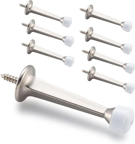 Miniatura 8 de HOME MASTER HARDWARE Topes de Puerta Rígidos Sólidos de Servicio Pesado de 3", Negro Mate, Paquete de 2 con Puntas de Plástico - Topes de Puerta