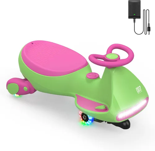 Miniatura 13 de FanttikRide N7 Pro - Coche eléctrico Wiggle con pedal, batería recargable, CyberWiggle, auto oscilante 2 en 1, 2 velocidades máximas de 4 mph, Azul
