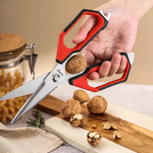 Miniatura 5 de LIVINGO Juego de tijeras de cocina multiusos, acero inoxidable resistente desmontables, tijeras de alimentos para cortar carne, verduras, aptas