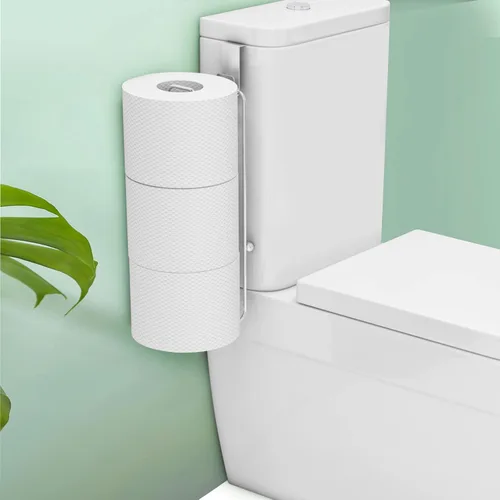 Miniatura 41 de Conworld Soporte de pared para almacenamiento de papel higiénico, dispensador portarrollos de papel higiénico sobre el tanque de reserva